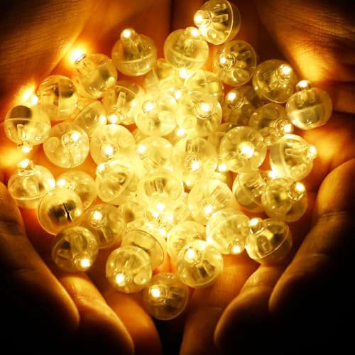 Bacxzomx Lot de 120 ballons lumineux à LED, mini boules lumineuses LED, clignotantes, lumières de...