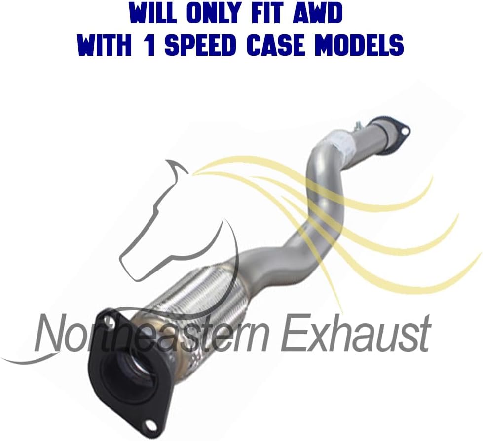 Exhaust Driver Side Front Flex Pipe Compatible for 2014-2018 Jeep Cherokee 3.2L | Stainless Steel | Northeastern Exhaust | Free Gaskets Included | Automotive Replacement Part