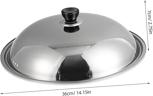 Miniatura 2 de Tapa universal de acero inoxidable para ollas y sartenes, tapa de sartén redonda con perilla, tapa de sartén, tapa de utensilios de cocina, tapas
