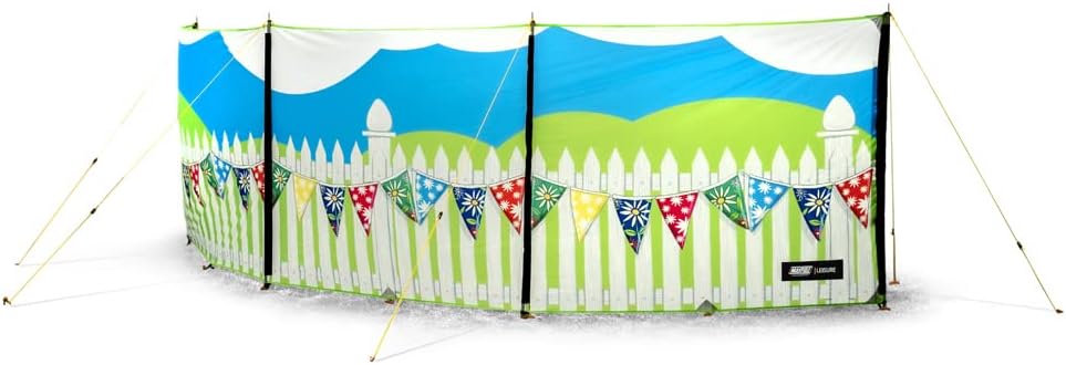 Maypole Summer Days Steel Poled 3 Panel Windbreak