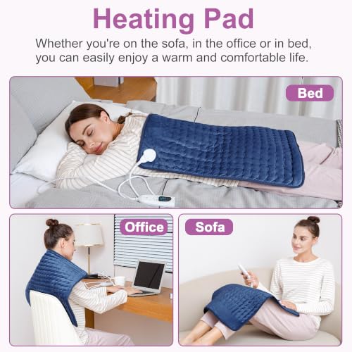 Image of Heating Pad,Electric Heating Pads,Heating Pad for Back,DarkBlue,24x20 Inch