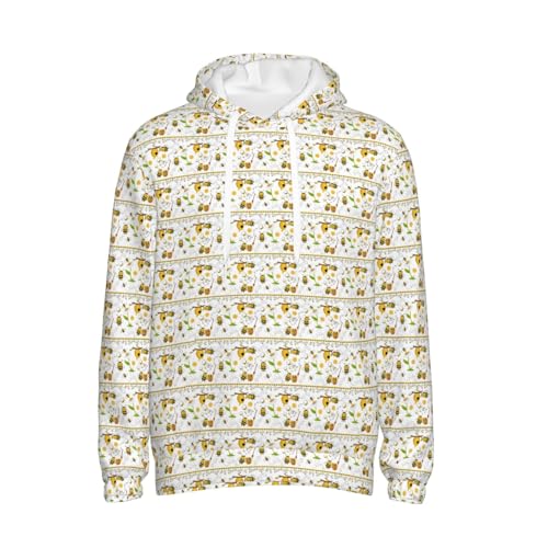 Sweat à capuche unisexe imprimé abeille volante pull de sport décontracté