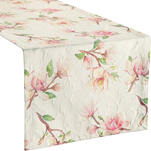 Erwin Müller Tischwäsche, Tischläufer Magnolienblüten Jacquard Magnolie...