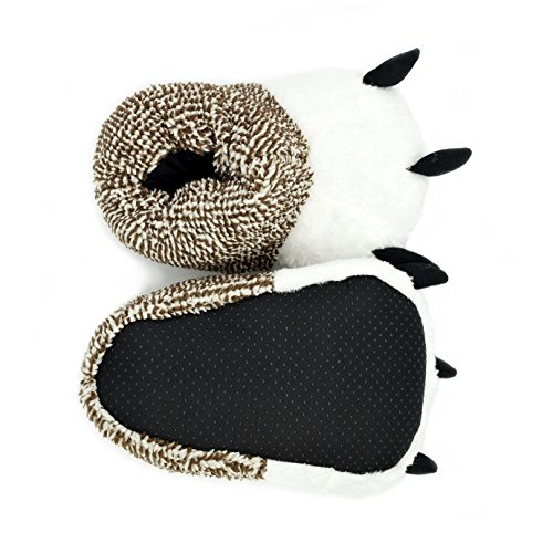 Ibeauti Unisex Polar Bear Paw Slippers Boots Plush Furry Animal Paw House Slippers for Couples3