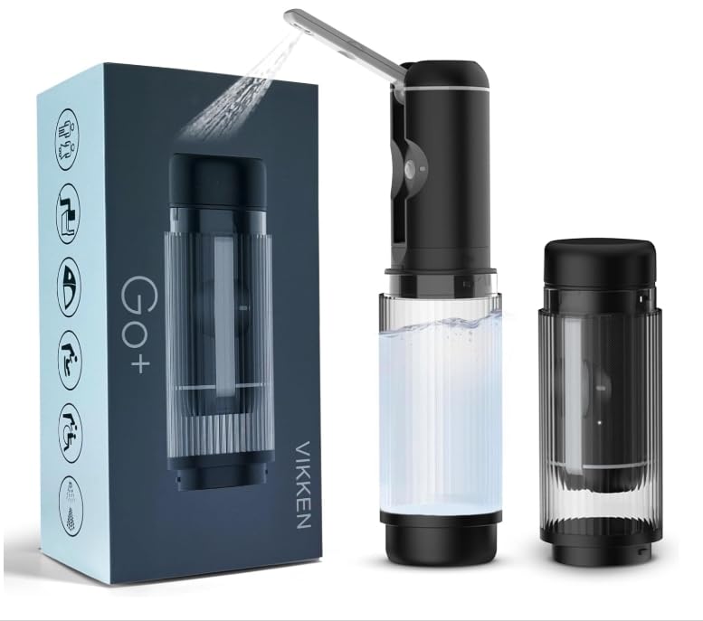 VIKKEN Travel Bidet USB-Type C Electric Rechargeable Mobile Handheld Ultra Strong Water Spray Personal Hygiene Self Care for