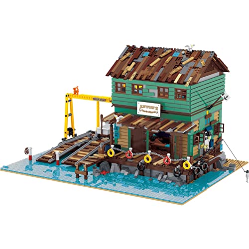 Haus Bausteine Bausatz, Modular Moc Klemmbausteine Haus, 3281 Teile Werft Reparaturwerkstatt Architektur Modell Modulare…