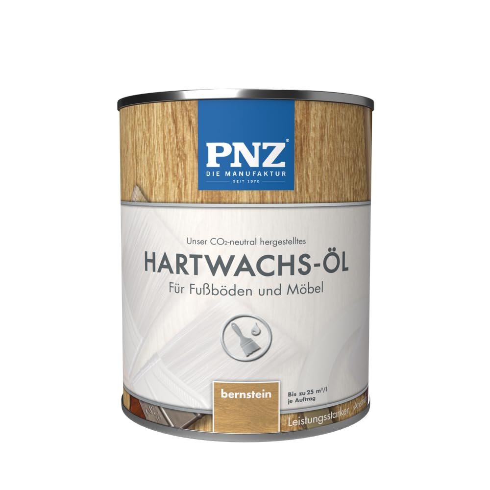 PNZ Aceite de cera dura de color, envase: 2,5 l, color: ámbar
