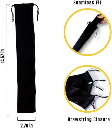 Miniatura 2 de Juego de 3 bolsas de terciopelo con cordón para abanicos, joyas, recuerdos de boda y fiesta, funda de tela negra para ventilador de mano, bolsa