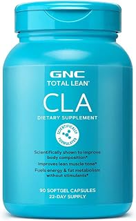 GNC Total Lean CLA | Improves Body Composition & Lean Muscle Tone, Fuels Fat Metabolism & Energy Without Stimulants | Gluten Free | 90 Softgels