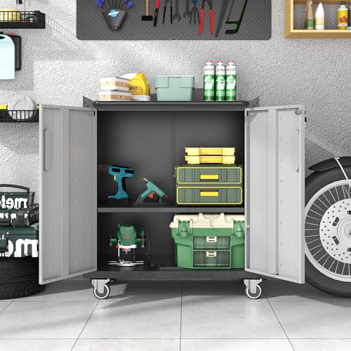 Image of Metal Storage Cabinet for Garage, Tool Cabinet, Utility Cabinet