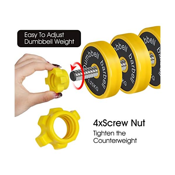 Adjustable Dumbbells Weights Set of 2, Dumbbell Barbell 2 in 1, Easy Assembly Save Space, Home Gym Hand Equipment for Men and Women Workout