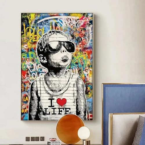 Art pop moderne style graffiti urbain pour dynamiser votre salon - 5