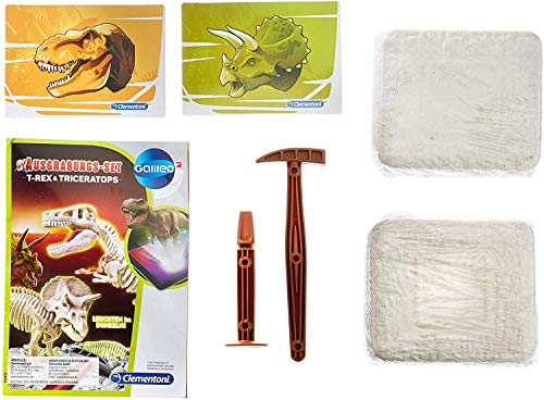 Galileo Discovery – Ausgrabungs-Set T-Rex & Triceratops, Spielzeug für Kinder ab 7 Jahren, Ausgraben von Dinosaurier… – Bild 5