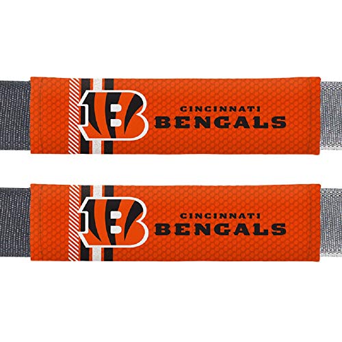 Fremont Die NFL Cincinnati Bengals Rally DesignAuto Seat Belt Pads, Team Colors, One Size