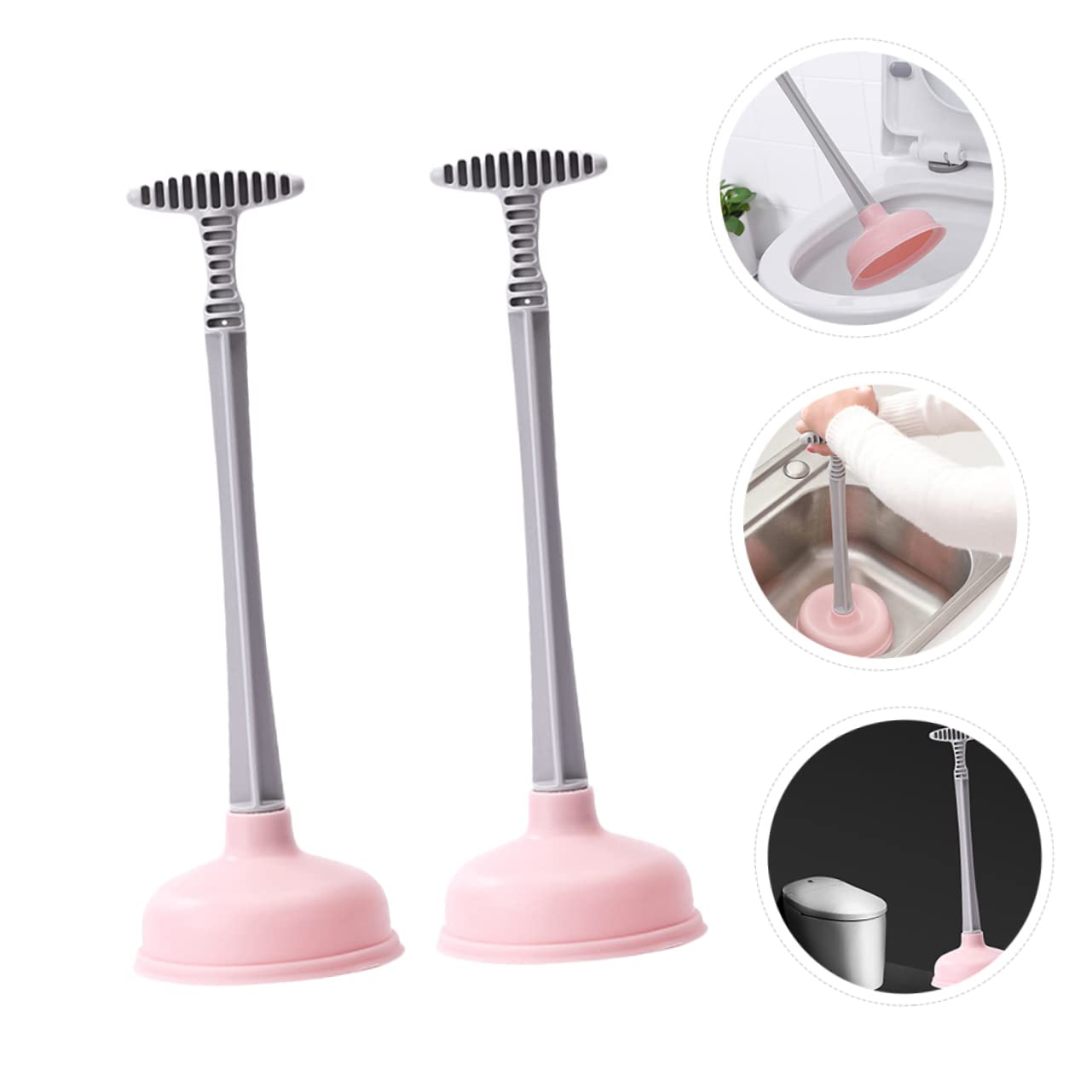 DOITOOL 2pezzi Bastoncini di Aspirazione per WC Soluzioni per Intasare WC Sturalavandini Ventosa per Casa Prodotti per Pulizia delle Fognature