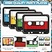 Naozinebi 40PCS Cassette Tape Plates 70s 80s 90s Party Supplies 10 x 7 Inch Retro Square Tableware Music Themed Party Disposable Dinnerware Retro Dessert Plate for Retro Disco Hip Hop Theme Birthday