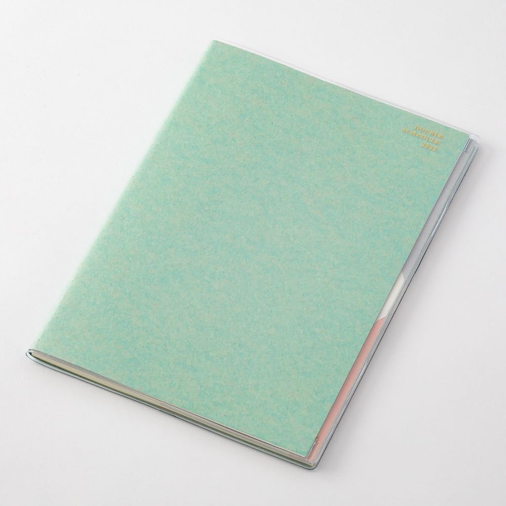 Midori Double Schedule Planner, 2025 B6, Monthly Money-Teal, 22322006 (Begins October 2024)