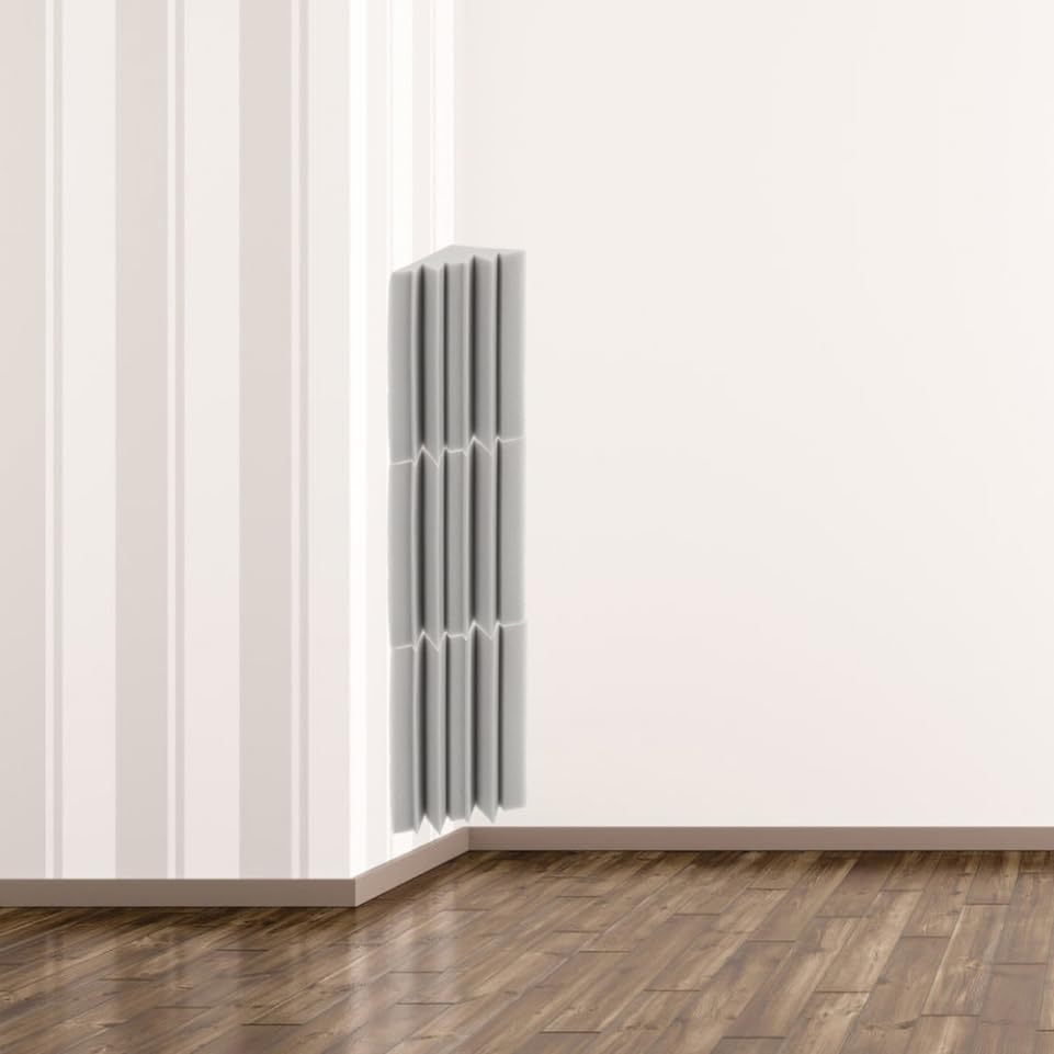 SUPVOX 4 piezas paneles de absorción de sonido anti-ruido para paredes, trampa de graves, paneles absorbentes duraderos para esquinas, para KTV, teatros, estudios, oficinas en casa, fácil instalación, alto rendimiento miniatura 7
