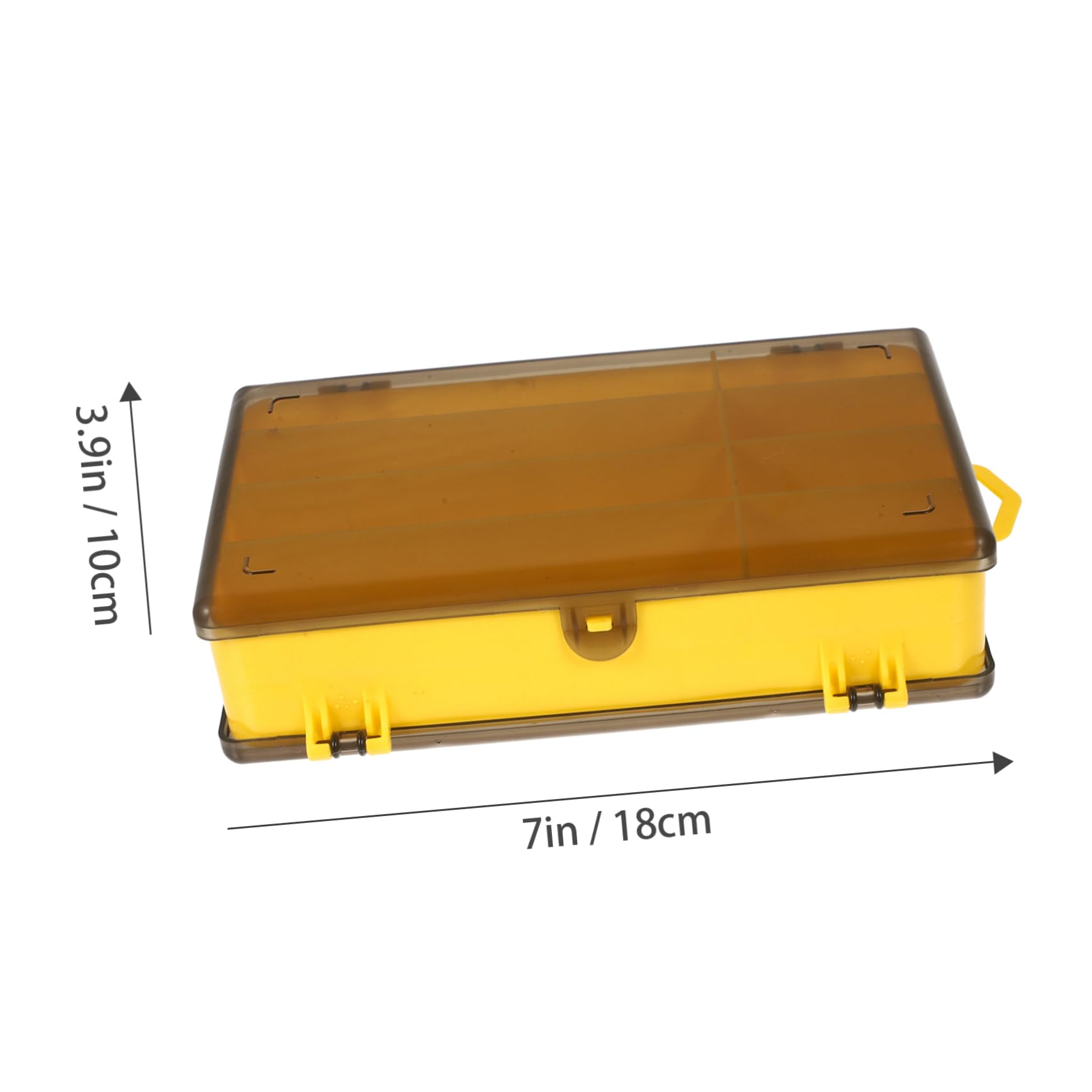 YARNOW 2Pcs Portable Fishing Bait Storage Box Compartment Lure Container Translucent Tackle Organizer Durable Fishing Tool Box for Outdoor Fishing Accessories