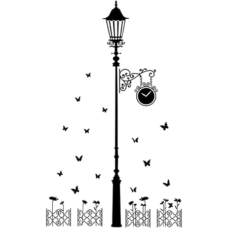 Amazon Chirstseason ウォールステッカー 北欧 モノクロ おしゃれ 黒い 街灯 蝶 柵 インテリア 店舗 ガラスドア リビング 玄関 廊下 壁紙 シール ウォールシール ブラック ウォールステッカー オンライン通販 Amazon Chirstseason ウォールステッカー 北欧 モノクロ おしゃれ 黒い 街灯 蝶 柵 インテリア 店舗 ガラスドア リビング 玄関 廊下 壁紙 シール ウォールシール ブラック ウォールステッカー オンライン通販