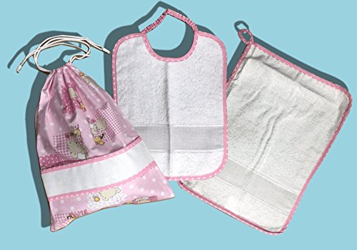 Set asilo da ricamare (rosa)