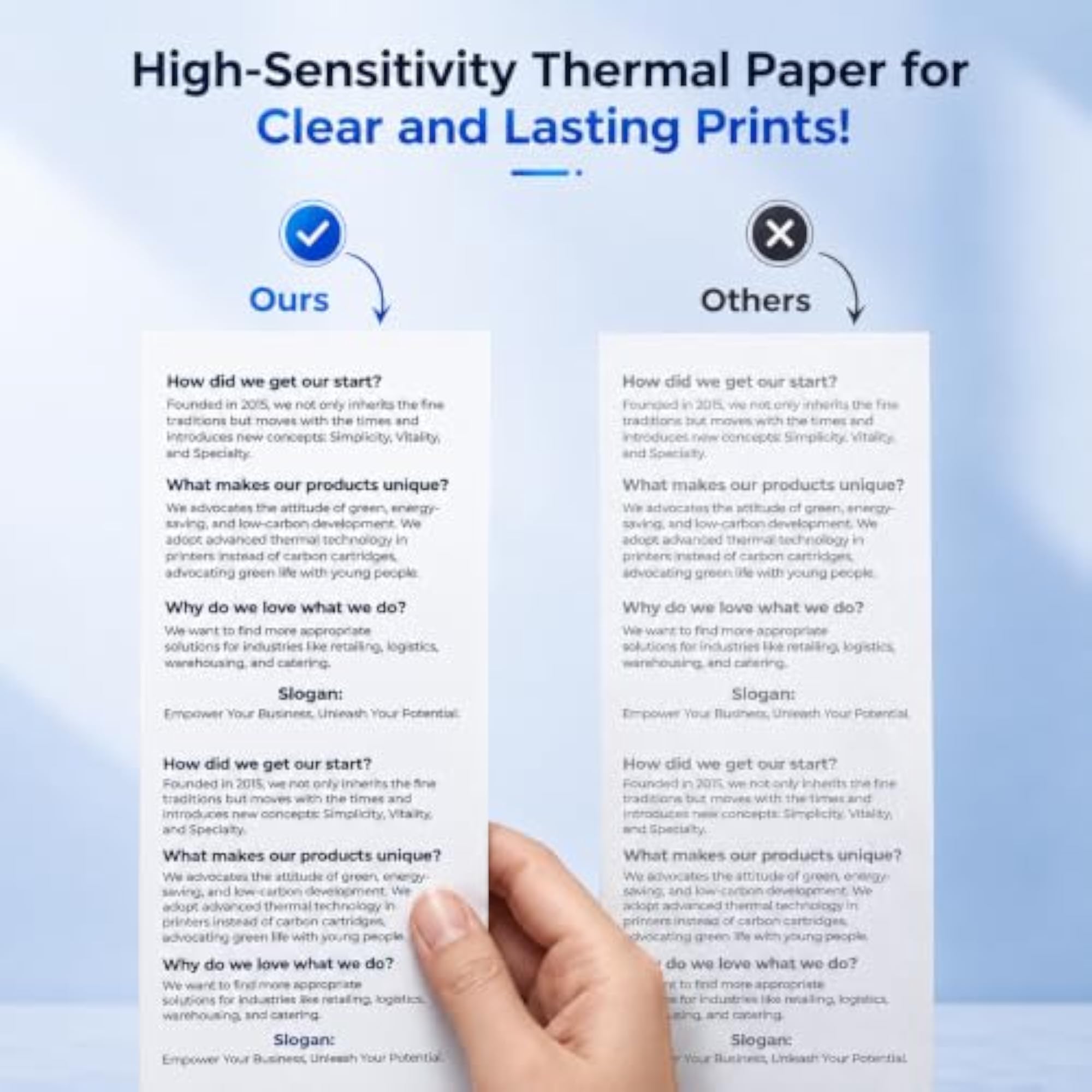 Thermal Receipt Paper Rolls 58mm x 12 Meter, Pack of 5