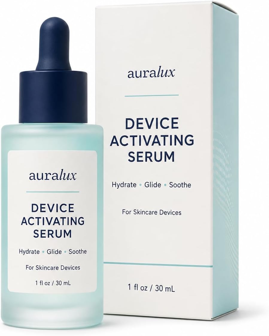 Red Light Therapy Activation Serum for Face and Neck - for Facial Wand, Red Light Therapy & Microcurrent Facial Device - Natural Formula - Blue Tansy, Hyaluronic Acid, Golden Chamomile, Aloe Vera