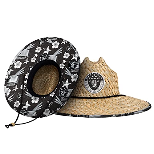 Image of NFL Team Logo Americana Floral Lifeguard Beach Straw Sun Hat