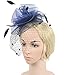 EEVASS Mujer Cintas Para el pelo Fascinator Malla Tocado Hat Pluma Tamaño...
