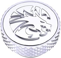 Vista 6 de Bykski G 1/4in. Tapón de parada con logotipo de dragón moleteado (B-PD5-DG) - Plata