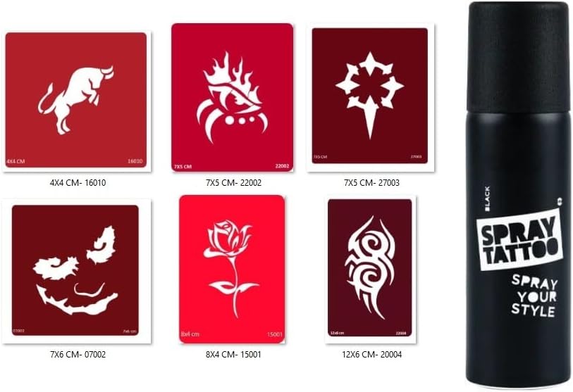 Tribal Göz Spray Tattoo Geçici Sprey Dövme Seti