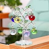  Dekorative Kristallglas Apfelbaum 6 Crystal Clear Bunt Äpfel Geschenkartikel Präsens,Durchsichtig,8pcs