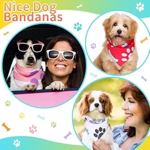 100 Pcs Dog Bandanas Bulk Pet Bibs Colorful Triangle Scarf Pet Bandanas for Medium Large Dogs Spring Summer Birthday Costume Decoration (Paw) 100 Pcs Dog Bandanas Bulk Pet Bibs Colorful Triangle Scarf Pet Bandanas for Medium Large Dogs Spring Summer Birthday Costume Decoration Paw