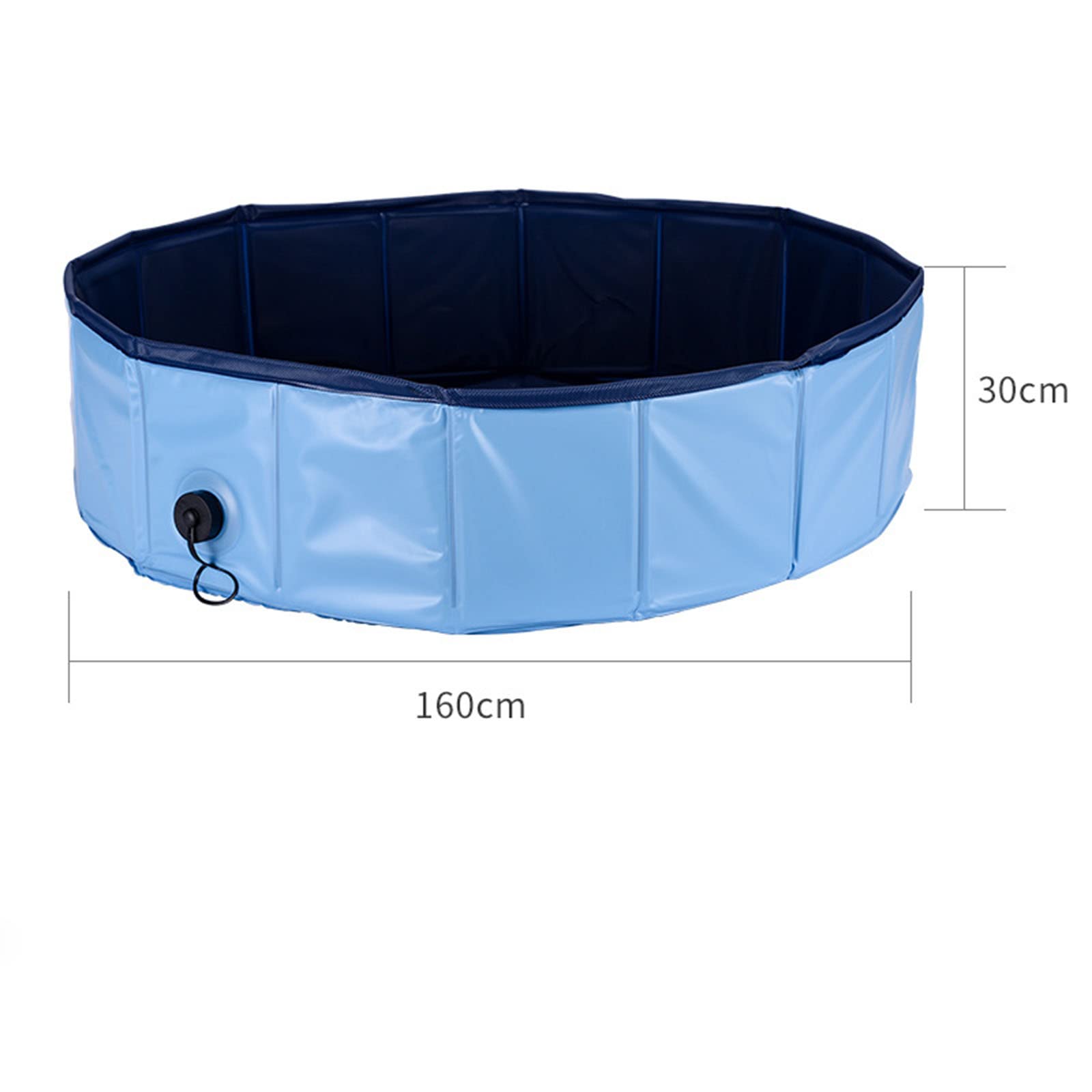 Wanna dla zwierząt Wanna dla kotów i psów Mały pies Przenośny składany basen Nadaje się do użytku wewnątrz i na zewnątrz (blue 160 * 30CM)