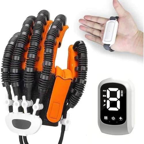 Rehabilitation Gloves Robot Hand Finger Rehabilitation Glove for Hand Exerciser Trainer Robot Glove Robotic Gloves for Stroke Hemiplegia Fingers Strength Training Device (Right XL)