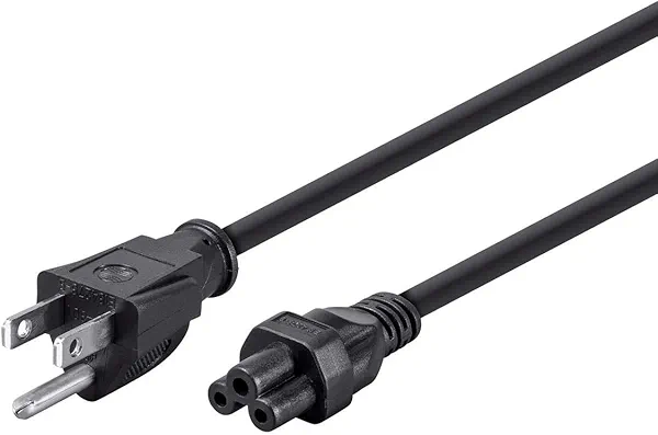 Monoprice Power Cord - NEMA 5-15P to IEC-320-C5, 18AWG, 7A/125V, SVT, 3-Prong, 6ft, Black