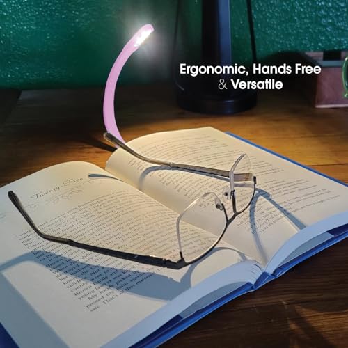 Image of Mighty Bright The Original Recharge Clip On - USB Rechargeable Book Light - Warm LED Reading Lamp - Flexible, Dimmable, Lasts Up to 60 Hours a Charge (Lavender)