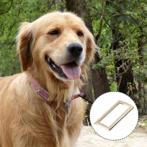 Image of GORGECRAFT 1 Box 3 Colors 15PCS Metal Flat Rectangle Rings Buckle 1-2 /5 inch(35mm) Square Strap Webbing Belt Rings Rectangular Metal Loops Strap for Bag Belt Strap Heavy Duty, Gun Black Gold Silver