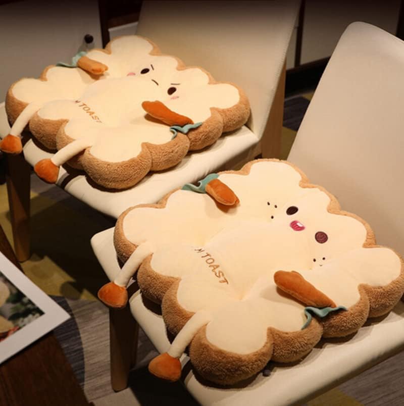 Miniatura 6 de JOSON Almohadilla de almohada para tostadas de 17.8 pulgadas, cojín de peluche Kawaii divertido de peluche de comida, para oficina, asientos de