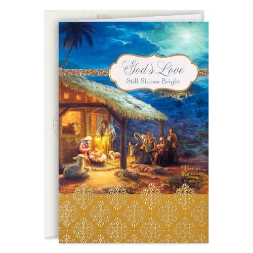 Hallmark DaySpring Thomas Kinkade Christmas Cards, 16-Pack (God's Love)