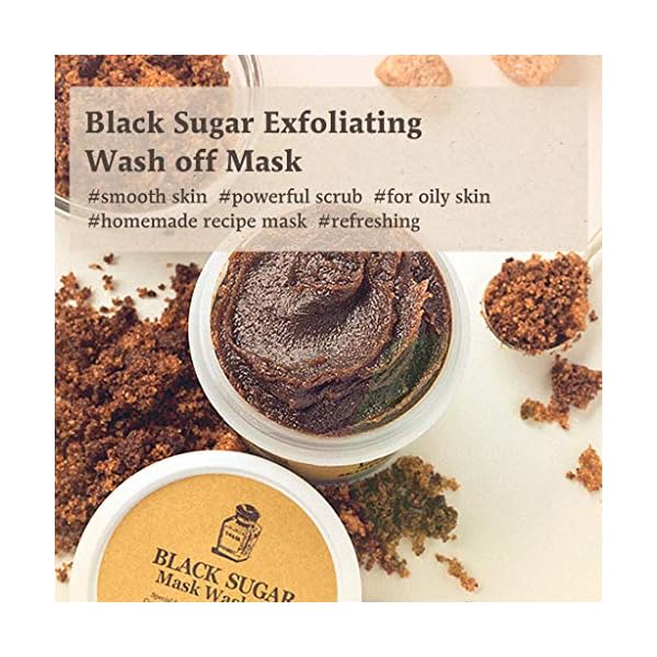 SKIN-FOOD-Black-Sugar-Mask-Wash-Off-352-fl-oz100g-Black-Sugar-Scrub-Sugar-Face-Scrub-to-Hydrate-and-Nourish-the-Skin-Exfoliating-Sugar-Scrub-Facial-Mask-Wash-Off-Sugar-Scrub SKIN FOOD Black Sugar Mask Wash Off 4.05 fl. oz.(120g) - Black Sugar Scrub - Sugar Face Scrub to Hydrate and Nourish the Skin - Exfoliating Sugar Scrub - Facial Mask Wash Off Sugar Scrub