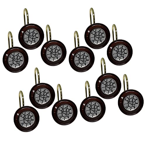 Popular Bath 716177 Elite, Shower Curtain Hooks, Copper-Silver