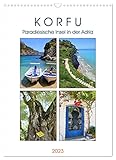 Korfu - Paradiesische Insel in der Adria (Wandkalender 2023 DIN A3 hoch), Calvendo Monatskalender