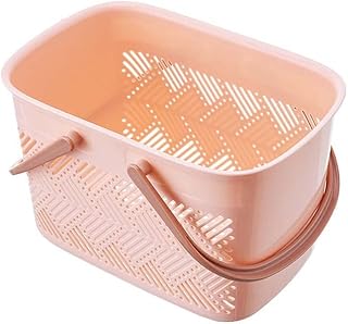 Shower Tote Portable Shower Caddy Basket,Dorm Shower Caddy Platic Shower Caddy Basket With Handle Hollow Out Basket For Bathroom/College Dorm/Kitchen 11.8 * 7.1 * 7.9 inch - Orange