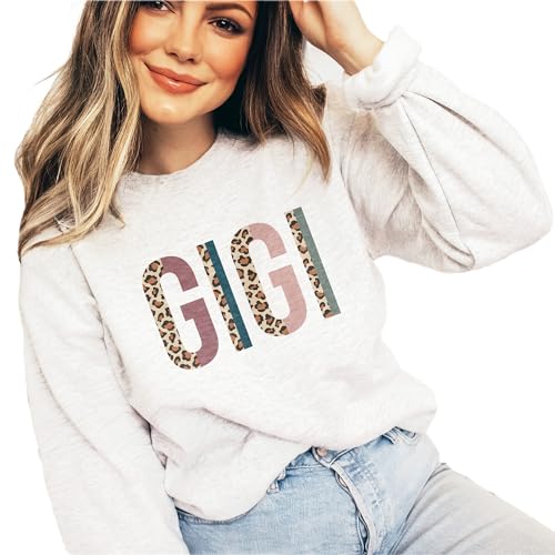 Gigi Sweatshirt - Gift For New Grandma - Gigi To Be - Pregnancy Announcement - Leopard/Cheetah Print - Unisex Crewneck Sweatshirt