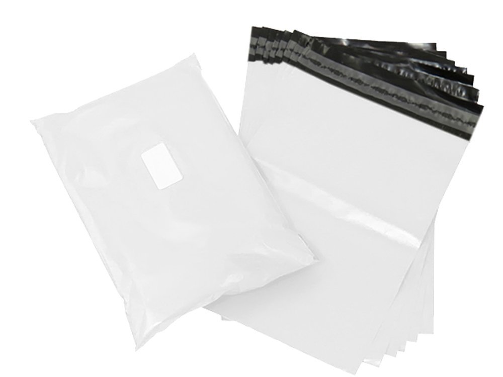 Colour Mailing Poly Postal Self Seal Bags Postage Packaging Assorted Mailers Posting Shipping Package Bags (12x16" (305x405mm), White, 100) โ image 1