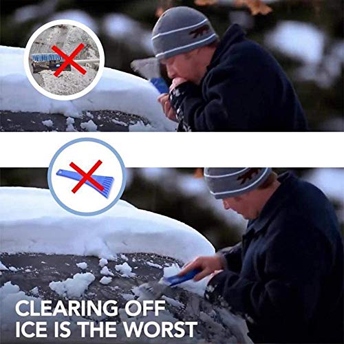 LuckyKilig Magic Scraper Round Windshield Ice Scrapers, Car Windshield Snow Scraper Magic Snow Removal Tool Cone-Shaped Windshield Ice Scraper Red 3 Pack - Thumbnail 4