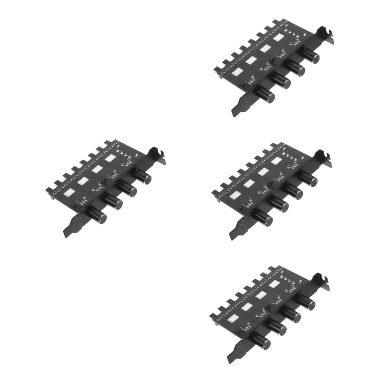 Healeved 4stücke Pc Kühlventilator Hub Pin Adapter Computer Erweiterung Leiser Fan Controller Mit Geschwindigkeitsregelung Fach Steuerung Für Pc Kühlung Und Bürobedarf