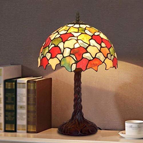 Lampe de table E27 en verre feuille d'érable rétro pour salon - 3