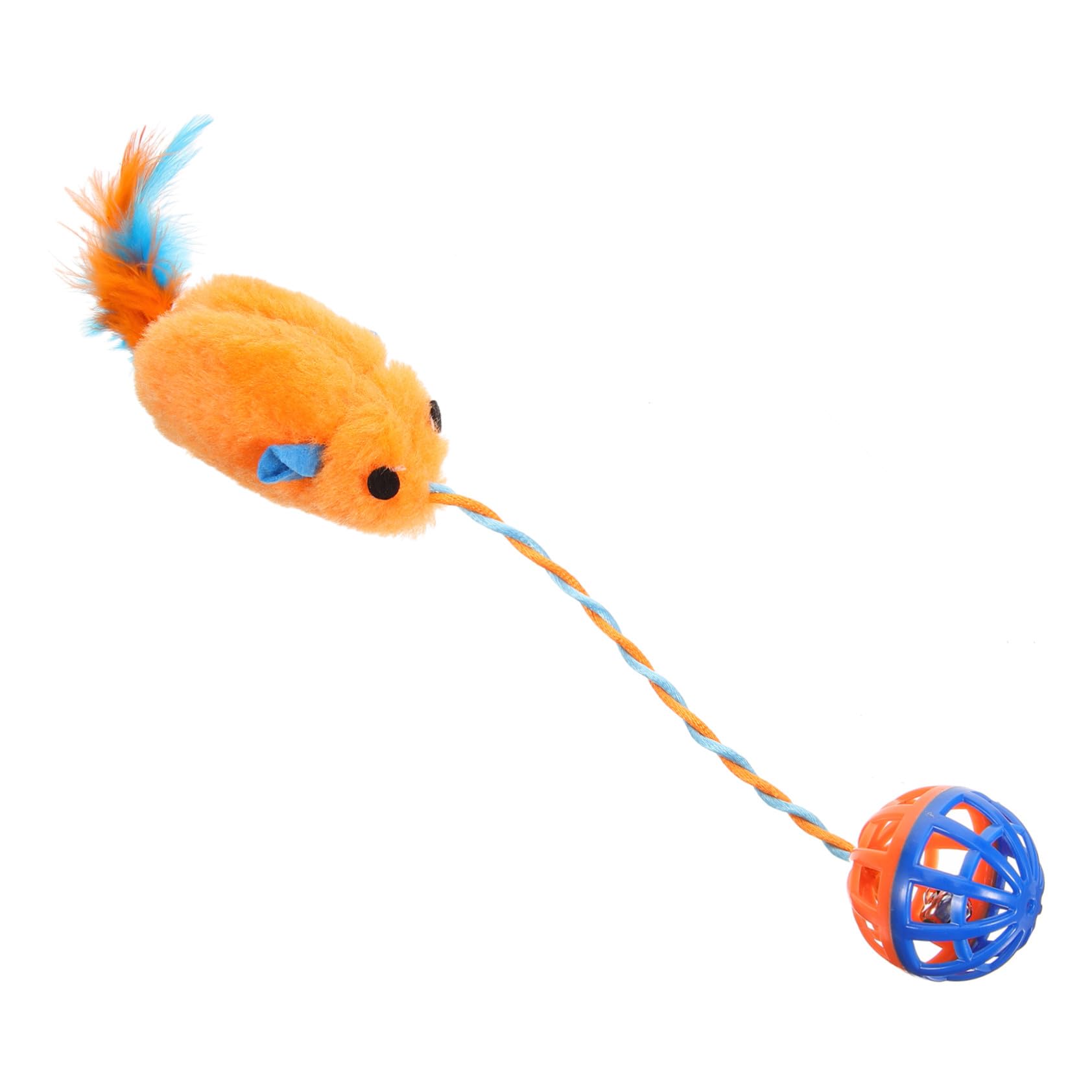 Chat Interactif avec Clochette Plastique pour et Petits Animaux Stimule Chasse et Jeu Intérieur